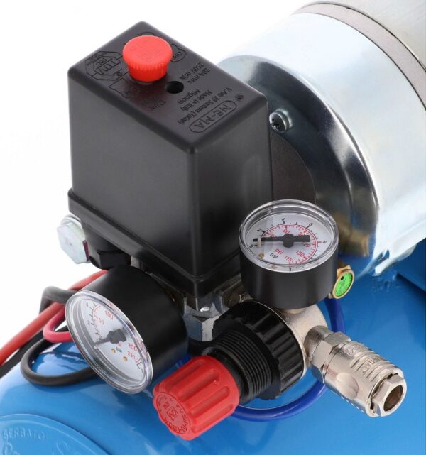 Cichy kompresor bezolejowy dwutłokowy DC 24-225/15 10 bar 0.75 KM/0.55 kW 24V 180 l/min 15 l Airpress