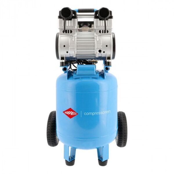 Cichy kompresor bezolejowy dwutłokowy pionowy 8 bar 2 KM/1.5 kW 150 l/min 38 l LMVO 40-250 Airpress