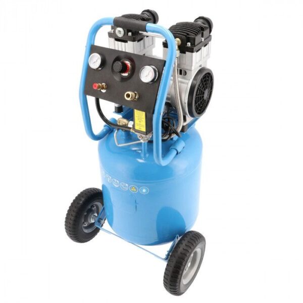 Cichy kompresor bezolejowy dwutłokowy pionowy 8 bar 2 KM/1.5 kW 150 l/min 38 l LMVO 40-250 Airpress