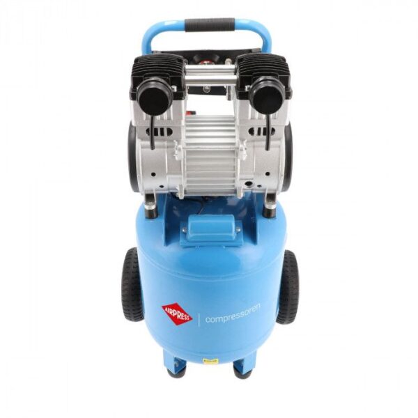 Cichy kompresor bezolejowy dwutłokowy pionowy 8 bar 2 KM/1.5 kW 150 l/min 38 l LMVO 40-250 Airpress