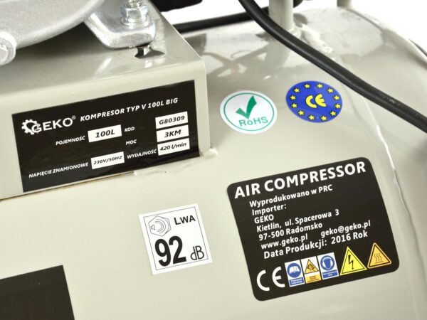 Kompresor typ V 100L BIG Geko