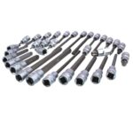 Zestaw nasadek Torx 1/2″ Cr-V długie końcówki precyzyjne 32 elem.