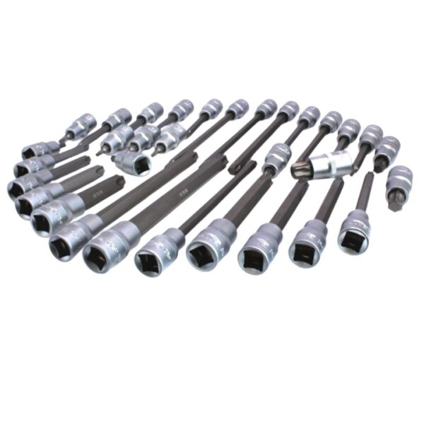 Zestaw nasadek Torx 1/2″ Cr-V długie końcówki precyzyjne 32 elem.