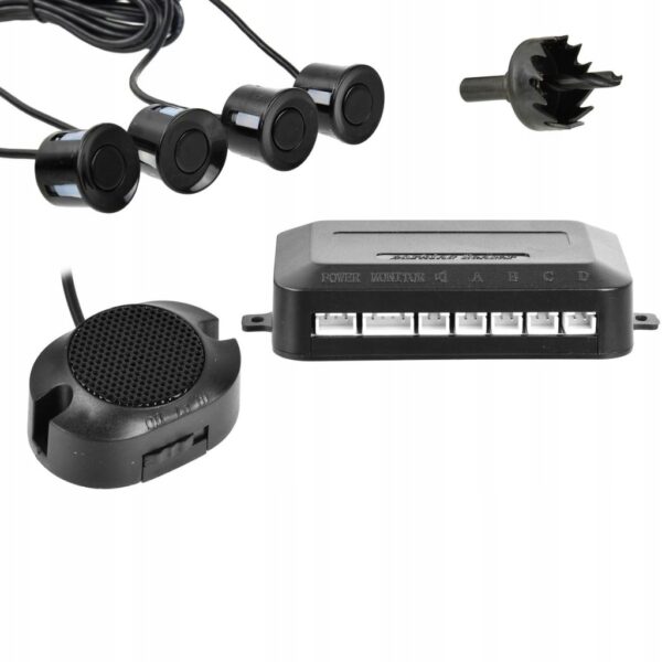 CZUJNIK parkowania – cofania BUZZER UNIWERSALNY 12V + 4 sensory GEKO