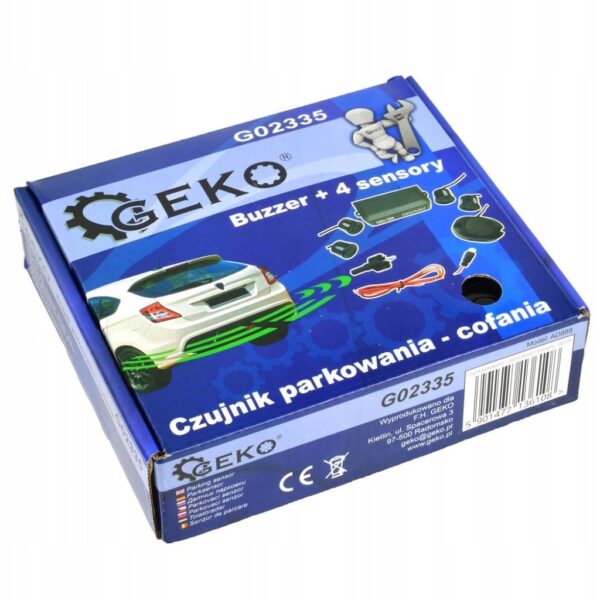 CZUJNIK parkowania – cofania BUZZER UNIWERSALNY 12V + 4 sensory GEKO