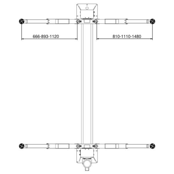 Podnośnik dwukolumnowy ramiona 3×3 4000KG 400/230V TAVISA