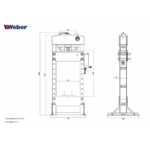 Prasa warsztatowa 20T z pedałem nożnym Weber