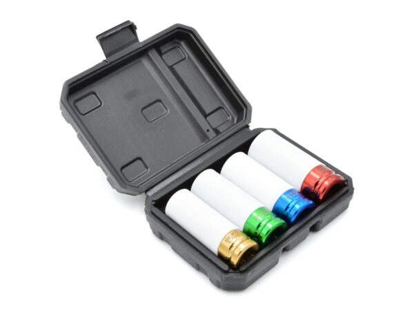 Zestaw nasadek udarowych alufelg 4szt. 17mm 19mm 21mm 22mm Geko