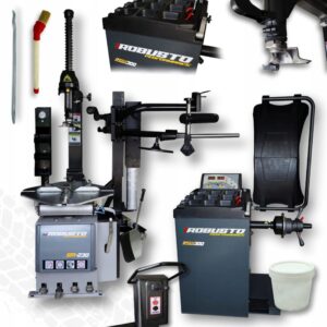 Zestaw wulkanizacyjny Robusto SM-230 RunFlat + RSW300 – montażownica i wyważarka do kół samochodowych osobowych i dostawczych