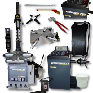 Zestaw wulkanizacyjny Robusto SM-400 + RSW300 – montażownica i wyważarka do kół samochodowych osobowych i dostawczych