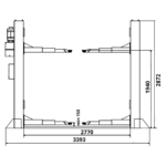 Podnośnik dwukolumnowy z ramą 4T ROBUSTO SP4.0R – do samochodów osobowych i dostawczych