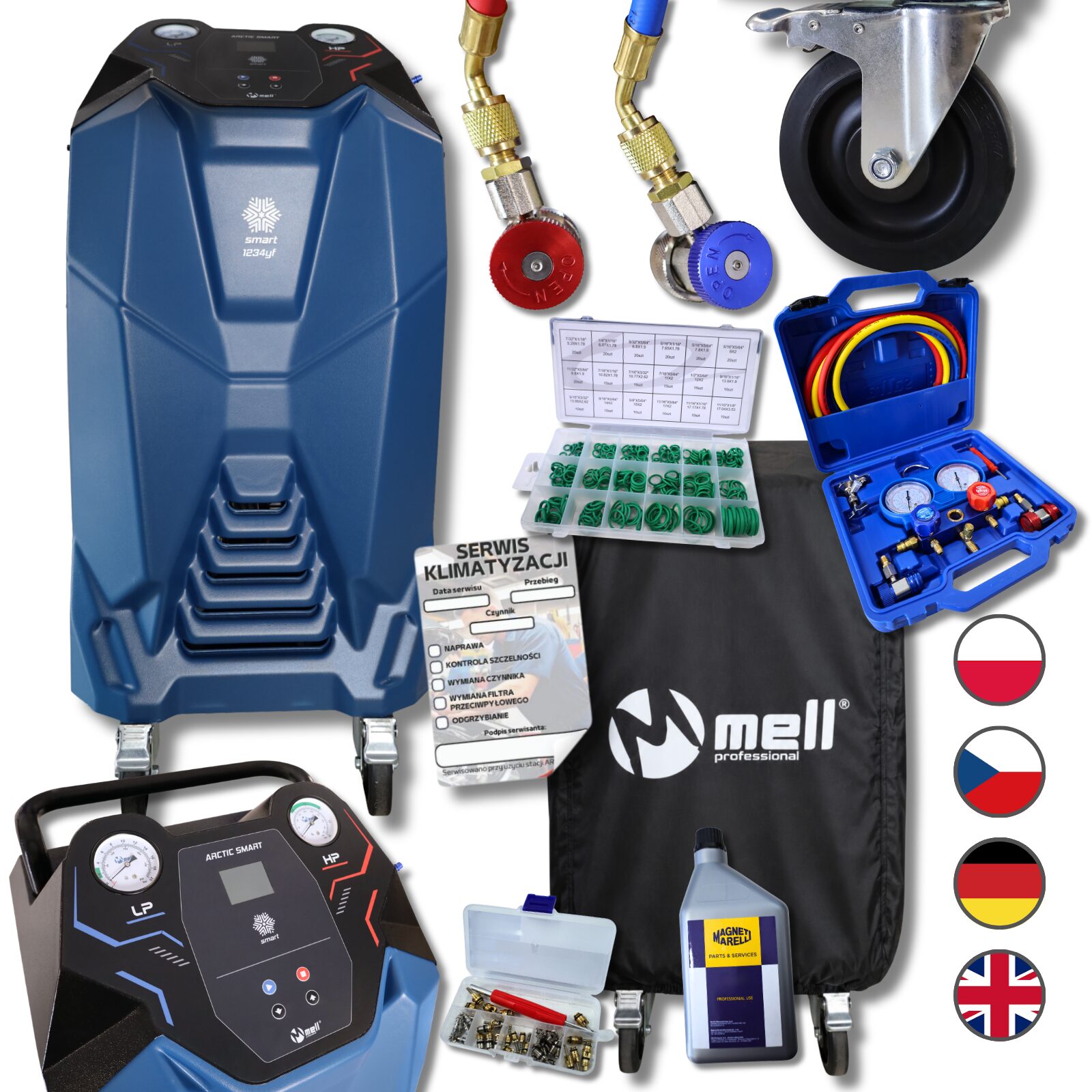Stacja klimatyzacji półautomatyczna Arctic SMART 1234YF 12kg J. PL/DE/CZ/EN + zestaw startowy Stacja klimatyzacji półautomatyczna Arctic SMART 1234YF 12kg J. PL/DE/CZ/EN + zestaw startowy