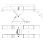 Bestlift ND50PS – podnośnik nożycowy 5.0T z szarpakiem do geometrii Profesjonalny podnośnik nożycowy 5 ton do geometrii i diagnostyki zawieszenia