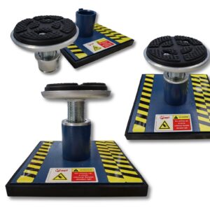 Adapter do podnośnika nożycowego podposadzkowego – regulowana stopa 12–17 cm (zestaw 4 szt.)