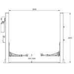 Bestlift 240 EXPERT – Podnośnik 2-kolumnowy elektrohydrauliczny 4T 230V