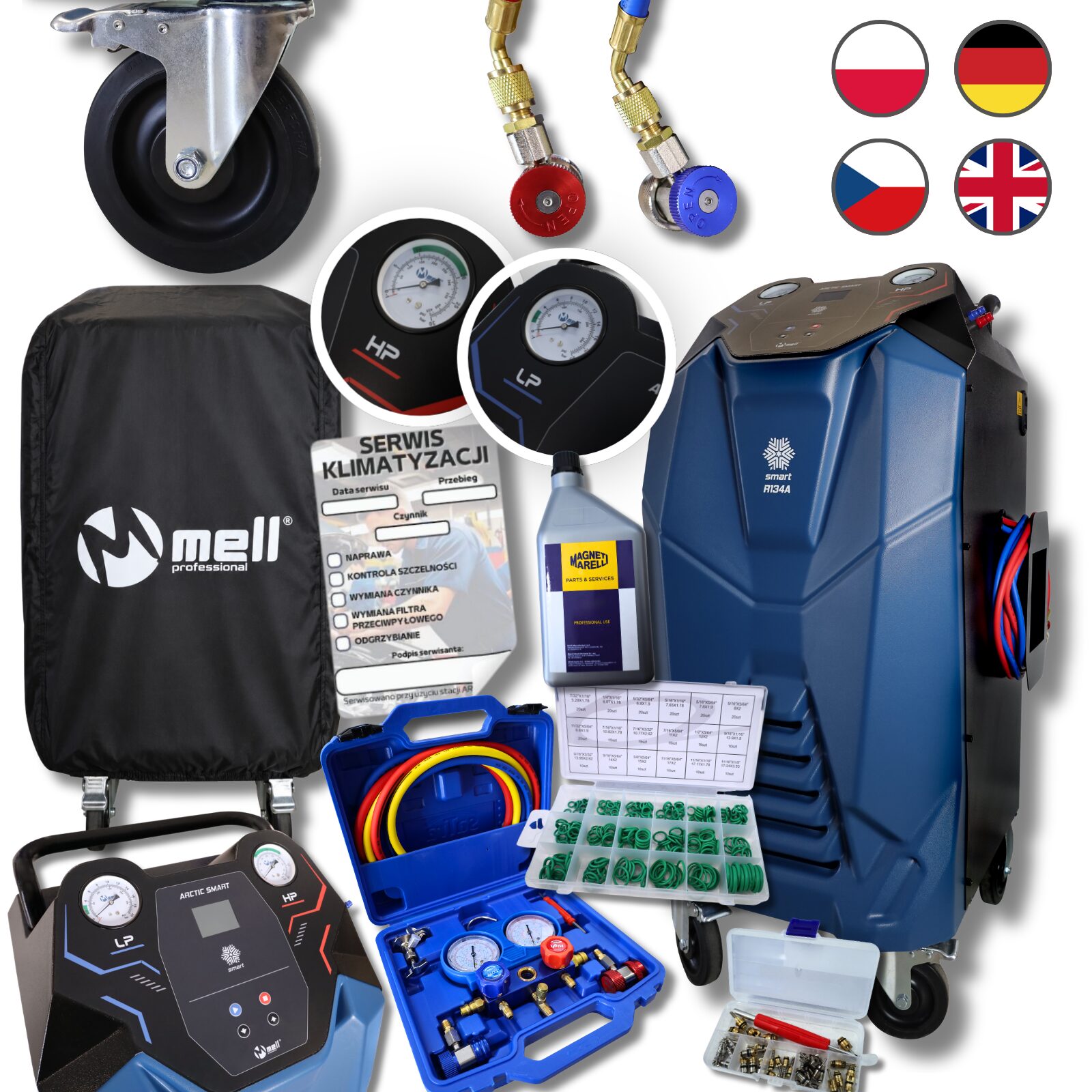 Stacja klimatyzacji półautomatyczna Arctic SMART R134A 12kg J. PL/DE/CZ/EN + zestaw startowy Stacja klimatyzacji półautomatyczna Arctic SMART R134A 12kg J. PL/DE/CZ/EN + zestaw startowy