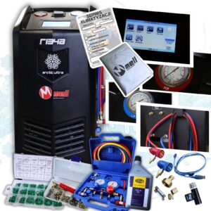 Stacja klimatyzacji Mell Pro ARCTIC ULTRA automatyczna R134A lub R1234YF dotykowy ekran z drukarką + zestaw startowy