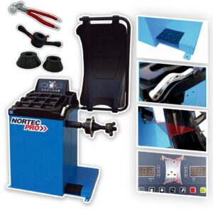 Wyważarka automatyczna do kół osobowych NORTEC PRO WB220L 10"-24" laser aktywny kaptur