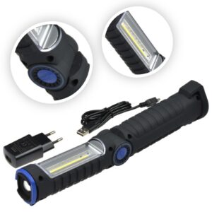 LAMPA WARSZTATOWA COB LED 3W + SMD LED 3W OBROTOWA MAGNETI MARELLI