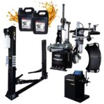 Zestaw 3w1 podnośnik SP4.0T 230V + wyważarka RSW300 + montażownica RSM400