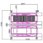 PODNOŚNIK PARKINGOWY CZTEROKOLUMNOWY PODWÓJNY 3.6T 1800mm Bestlift 436P-D