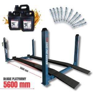 Podnośnik czterokolumnowy pod geometrię 5,5T 400V 1800mm długie platformy MELL PRO STH5500 PRO MASTER
