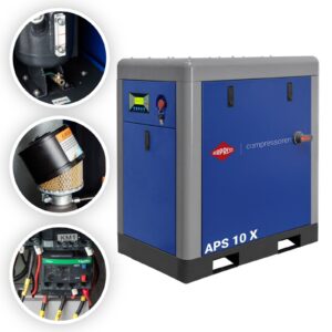 Kompresor śrubowy APS 10 X 10 bar 10 KM/7.5 kW 970 l/min AIRPRESS