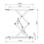 Podnośnik nożycowy naposadzkowy 3,5T 1850mm olej kotwy Bestlift N35WP