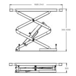 Podnośnik nożycowy podposadzkowy 3,5T 2030mm 230V Bestlift N35WPU-L PRO